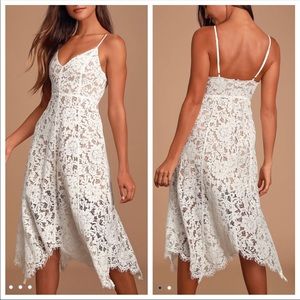 Ivory Lace Midi Dress